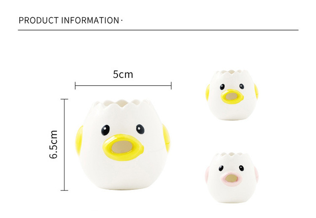 Nowość:  Ceramiczny separator jajek - kreatywnie rozdziela żółtko od białka w sposób efektywny i estetyczny - Wianko - 5