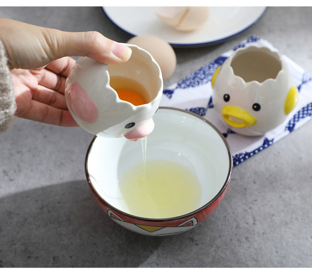 Nowość:  Ceramiczny separator jajek - kreatywnie rozdziela żółtko od białka w sposób efektywny i estetyczny - Wianko - 11