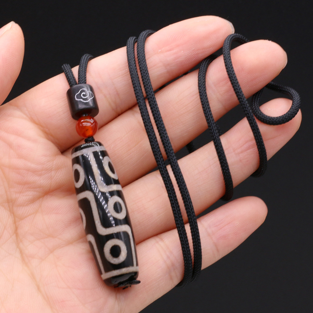 Naszyjnik z cylindrycznym wisiorkiem z kamienia naturalnego - TianZhu - romantyczna miłość, długość łańcuszka 60 CM - Wianko - 7