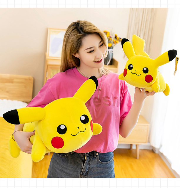 Pluszowa lalka Big Size Creeping Pikachu - zabawka Pokemon wypchana w kawaii stylu, idealna na prezent urodzinowy - Wianko - 13