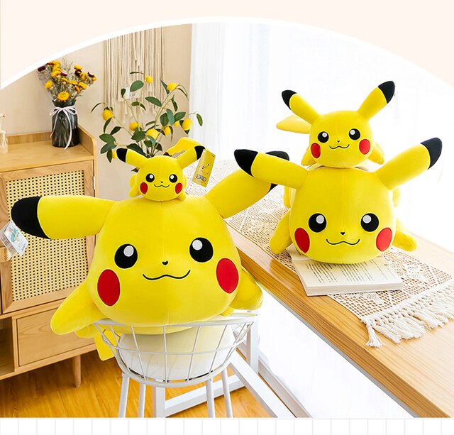 Pluszowa lalka Big Size Creeping Pikachu - zabawka Pokemon wypchana w kawaii stylu, idealna na prezent urodzinowy - Wianko - 7