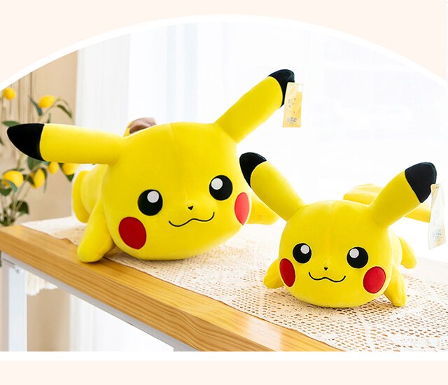 Pluszowa lalka Big Size Creeping Pikachu - zabawka Pokemon wypchana w kawaii stylu, idealna na prezent urodzinowy - Wianko - 5