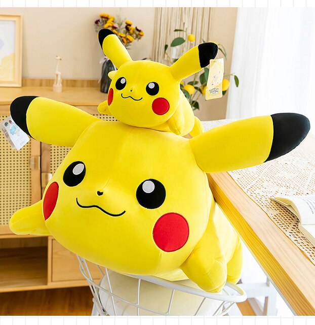 Pluszowa lalka Big Size Creeping Pikachu - zabawka Pokemon wypchana w kawaii stylu, idealna na prezent urodzinowy - Wianko - 22