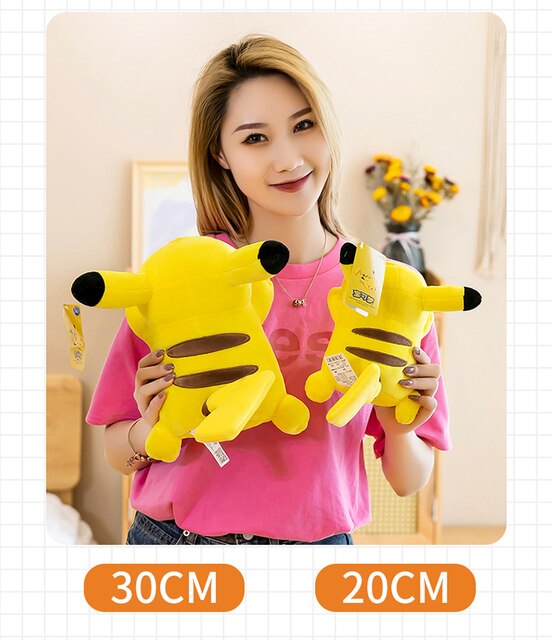 Pluszowa lalka Big Size Creeping Pikachu - zabawka Pokemon wypchana w kawaii stylu, idealna na prezent urodzinowy - Wianko - 20