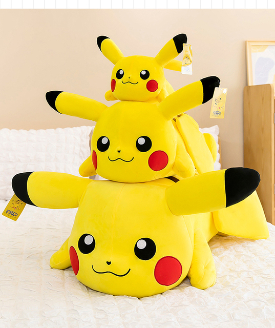 Pluszowa lalka Big Size Creeping Pikachu - zabawka Pokemon wypchana w kawaii stylu, idealna na prezent urodzinowy - Wianko - 24