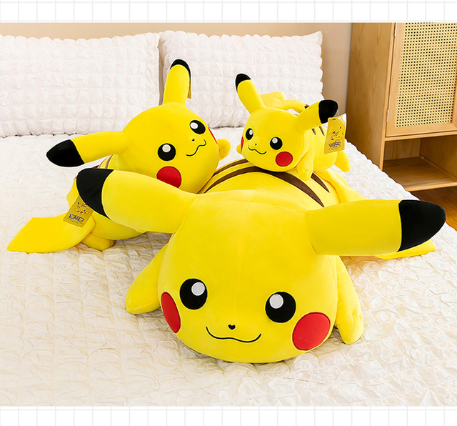Pluszowa lalka Big Size Creeping Pikachu - zabawka Pokemon wypchana w kawaii stylu, idealna na prezent urodzinowy - Wianko - 15