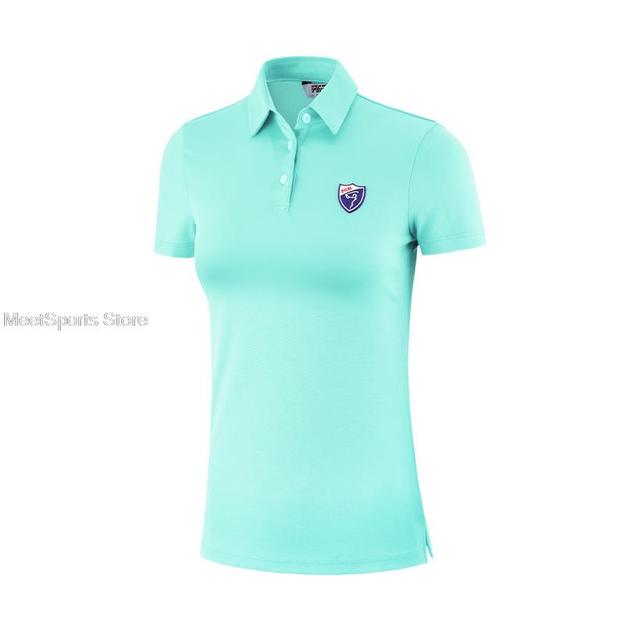 Koszule golfowe damske Pgm z krótkim rękawem, szybkoschnące i oddychające, sportowa obcisła odzież w topie, idealna do golfa i tenisa - Wianko - 27