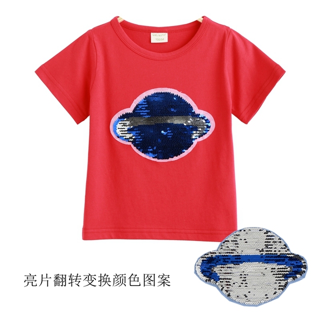 Letnia dziewczynka - koszulka ze zmieniającym się wzorem dinozaura - bawełna - dziecięca odzież casual - T-shirt dla dzieci - Wianko - 8