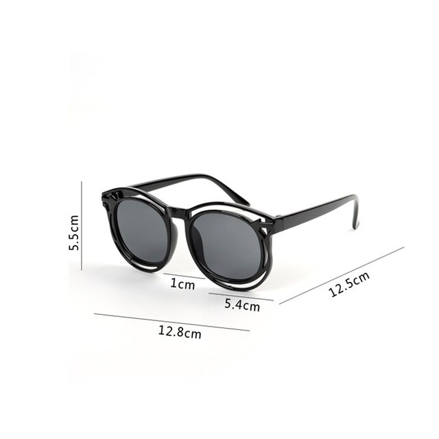 Okulary przeciwsłoneczne dzieci UV400 z okrągłą oprawką, Vintage 2022 - Wianko - 1