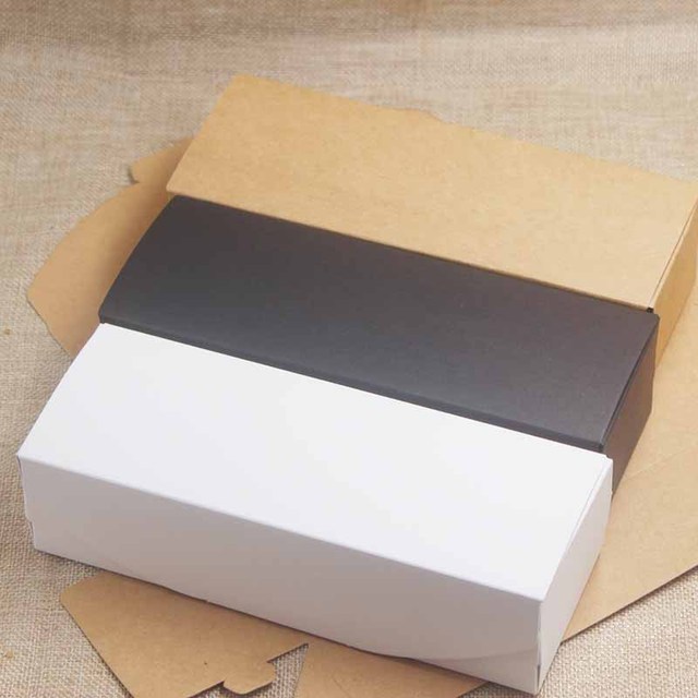 Pudełko DIY Kraft/Czarny/Biały na ślub, urodziny, prezenty, świąteczne (10 sztuk) - Wianko - 4