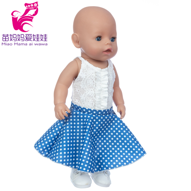 Lalka 43 cm - niebieska sukienka sportowa 17 cali - tęczowa sukienka tenisowa - dziewczynka - prezenty - Wianko - 72