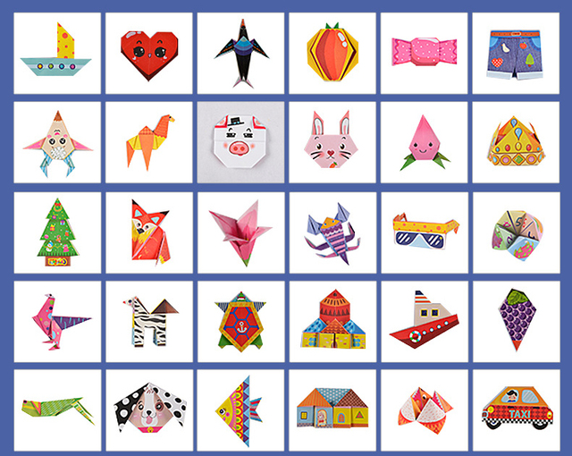 Zabawki Montessori 3D Cartoon zwierzęta Origami DIY dla dzieci - 108/152 stron papieru ręcznie robionej sztuki edukacyjnej - Wianko - 1