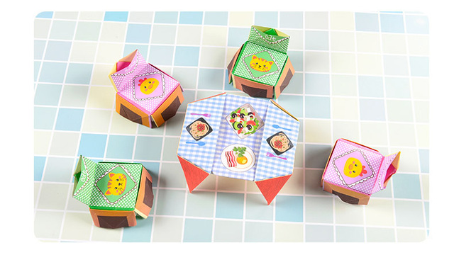 Zabawki Montessori 3D Cartoon zwierzęta Origami DIY dla dzieci - 108/152 stron papieru ręcznie robionej sztuki edukacyjnej - Wianko - 8