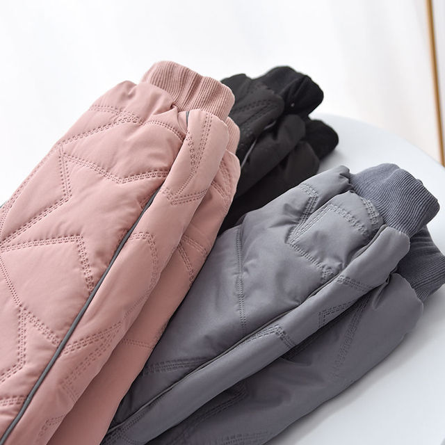 Ciepłe spodnie jesienne zimowe dla dziewczynek - różowe dresowe - Wianko - 8