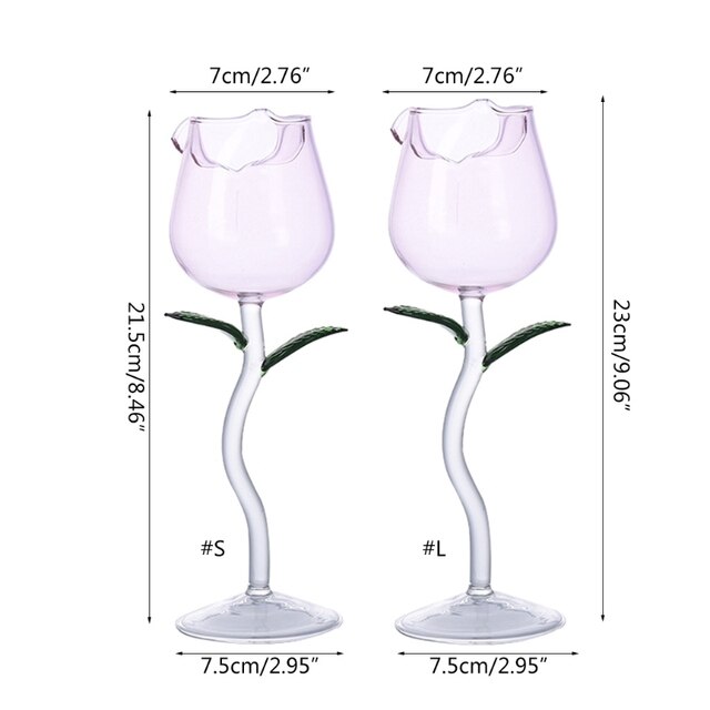 Ręcznie dmuchane kryształowe kieliszki do szampana w klasycznym czerwonym winie - różowe okulary - Wianko - 2