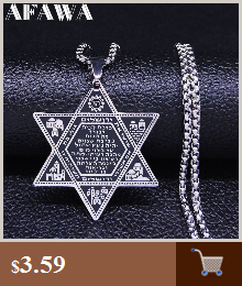 Naszyjnik z wisiorkiem Menora - Magen David - Judaica - Hebrajski - Izrael - Lampa Hanukkah - Stal nierdzewna - Wianko - 5