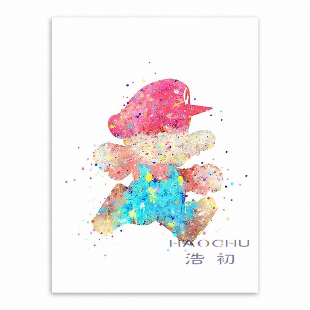 Plakat bez ramki z kolorową postacią z kreskówki na płótnie dla dzieci - HAOCHU - Wianko - 5