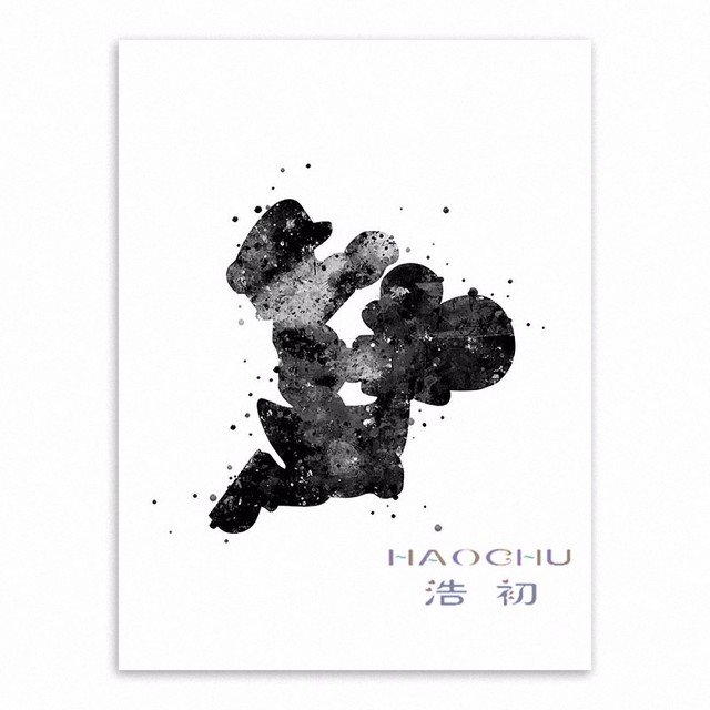 Plakat bez ramki z kolorową postacią z kreskówki na płótnie dla dzieci - HAOCHU - Wianko - 10
