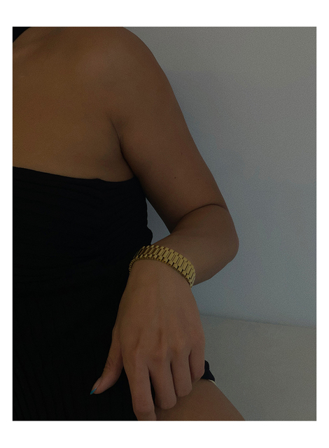 Ponadczasowa bransoletka zegarek Pave dla kobiet - projekcja biżuterii w stylu punk gotycki boho ins kpop party egirl rock - Wianko - 2