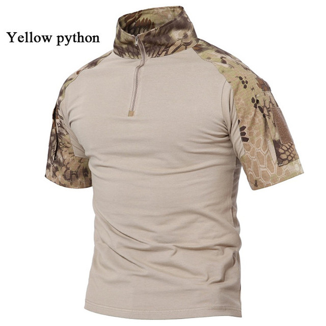 Męska koszulka turystyczna Outdoor z nadrukiem kamuflażu, szybkoschnąca i oddychająca, rozmiar M-3XL, wielokolorowa - Wianko - 13
