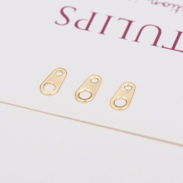 DIY akcesoria biżuteryjne: pozłacane 14K złota miedziane łańcuchy o długości 7x3 mm - 20 sztuk - Wianko - 2