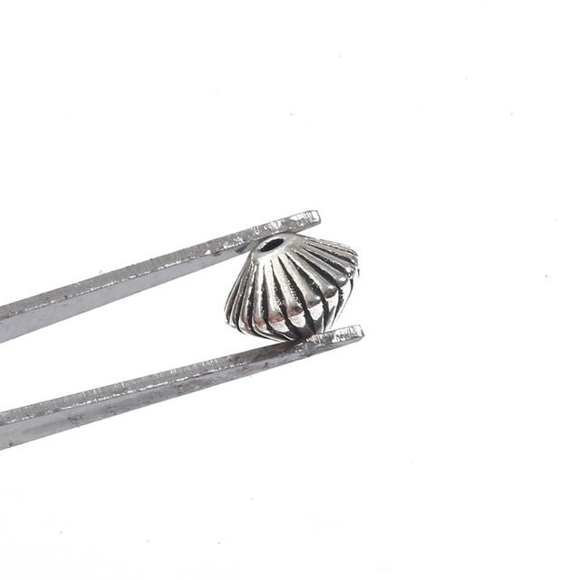 30/50 sztuk tybetańskie antyczne srebrne platerowane metalowe koraliki 6/7mm wzór dystansowe do tworzenia biżuterii DIY - Wianko - 5
