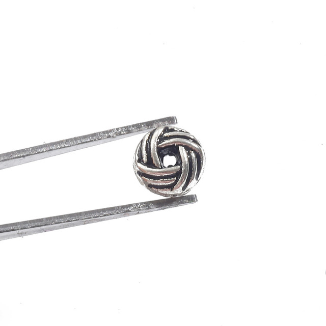 30/50 sztuk tybetańskie antyczne srebrne platerowane metalowe koraliki 6/7mm wzór dystansowe do tworzenia biżuterii DIY - Wianko - 4