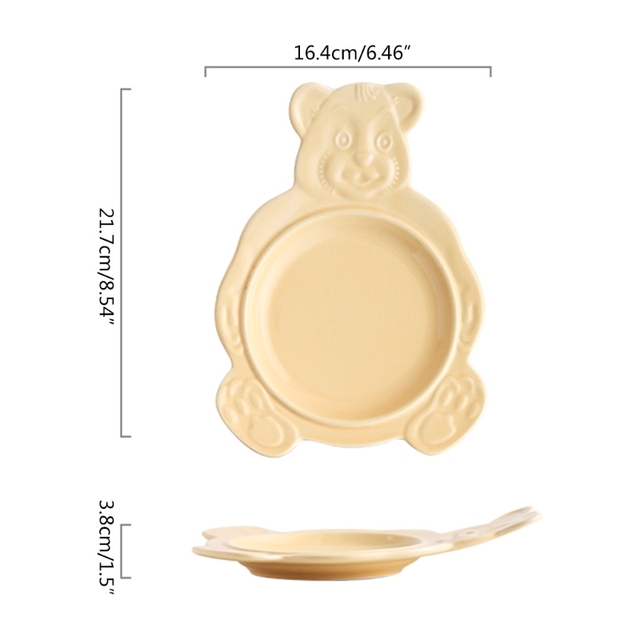 Ceramiczna miska do deserów z uroczym animowanym niedźwiadkiem - 2021 nowość - Wianko - 16