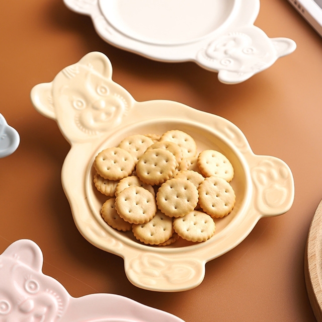 Ceramiczna miska do deserów z uroczym animowanym niedźwiadkiem - 2021 nowość - Wianko - 20