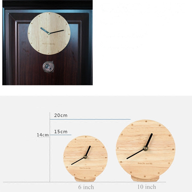 Nordycki zegar wahadłowy z litego drewna - kreatywna dekoracja do salonu, biura i stołu - Wianko - 7