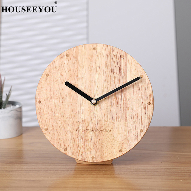 Nordycki zegar wahadłowy z litego drewna - kreatywna dekoracja do salonu, biura i stołu - Wianko - 3