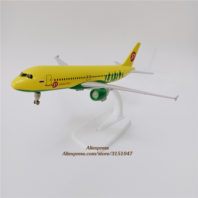 19cm metalowy model samolotu Airbus A319 linii lotniczych S7 RU w skali 1:400 z podwoziem syberyjskiego lotu - Wianko - 36