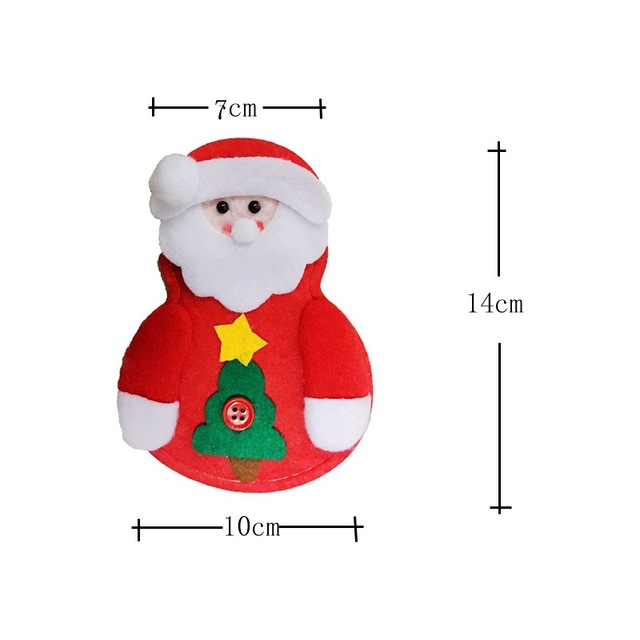 Zestaw 8 sztuk ozdobnej zastawy świątecznej: święty Mikołaj Xmas widelec, sztućce, uchwyt noża - torba kuchenna, Navidad Christmas Home Decor - Wianko - 13