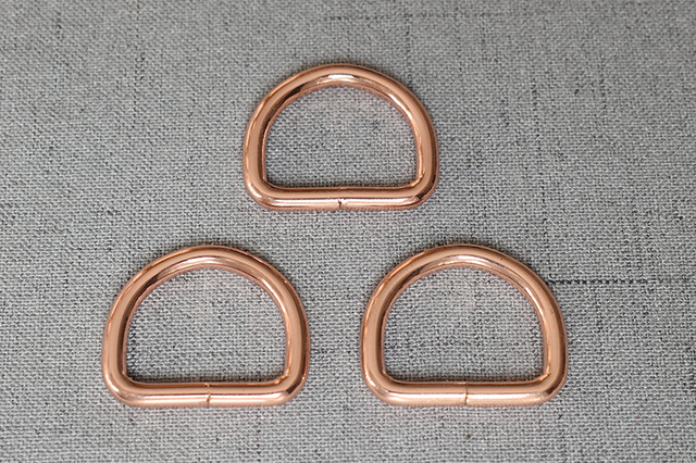 25mm Rose złoty Metalowy regulowany prostokątny D-pierścień na plecaki Paracord DIY, obroża dla psa, pasek taśmy - Wianko - 2