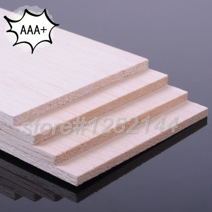 Arkusz drewna Balsa ply super jakości dla samolotów/modeli łodzi 330mm x 100mm x 12-20mm - Wianko - 1