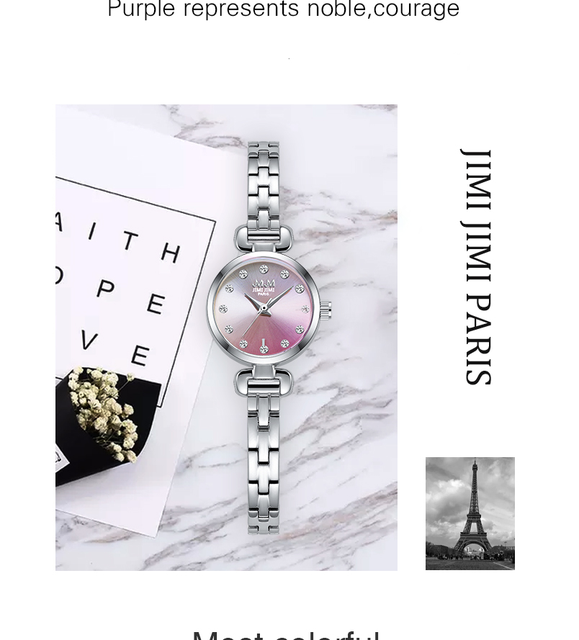 Zegarek damski kwarcowy z opaską siatkową i diamentem, wzór koreański Fancy - Wianko - 5