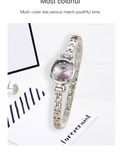 Zegarek damski kwarcowy z opaską siatkową i diamentem, wzór koreański Fancy - Wianko - 6