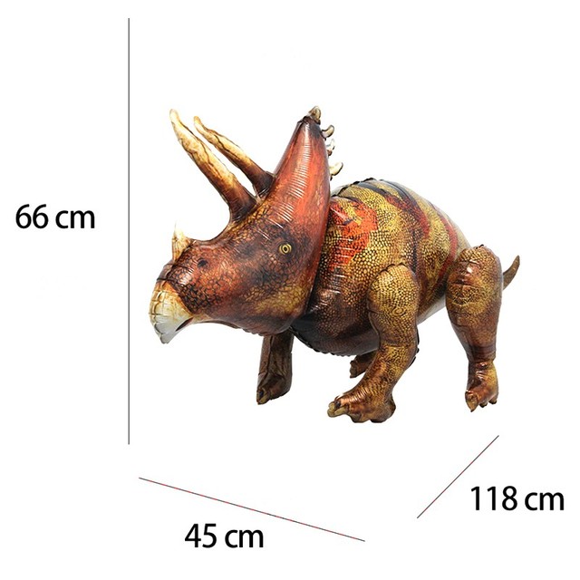 Duży balon foliowy imitujący dinozaura Triceratops - idealna zabawka dla dziecka, dekoracja na urodziny lub do firmy - Wianko - 4