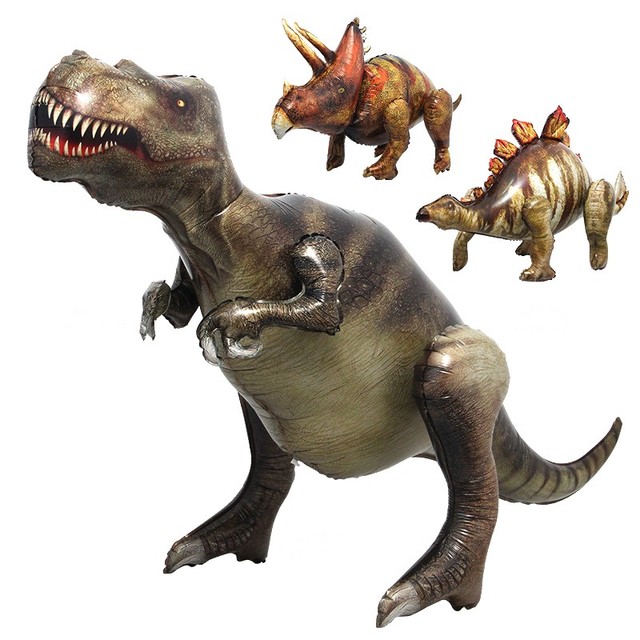 Duży balon foliowy imitujący dinozaura Triceratops - idealna zabawka dla dziecka, dekoracja na urodziny lub do firmy - Wianko - 1