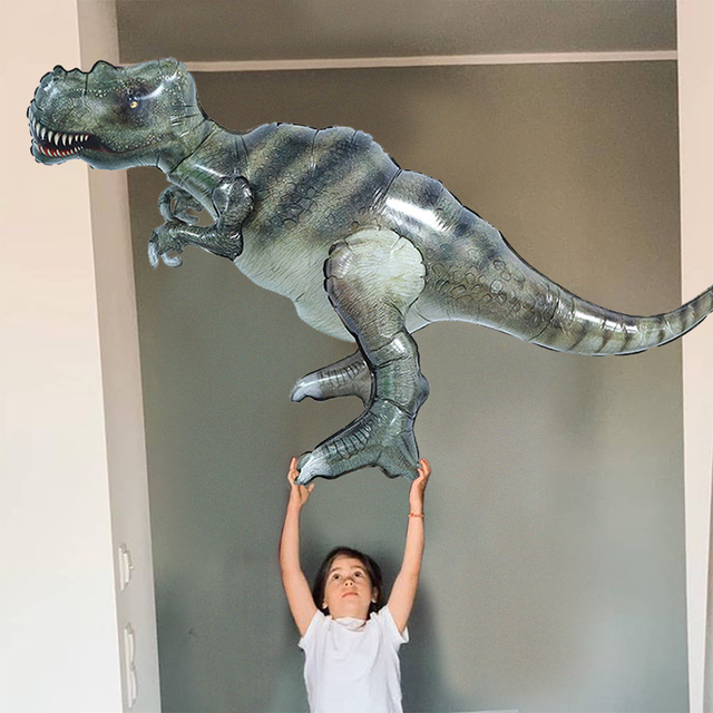 Duży balon foliowy imitujący dinozaura Triceratops - idealna zabawka dla dziecka, dekoracja na urodziny lub do firmy - Wianko - 9