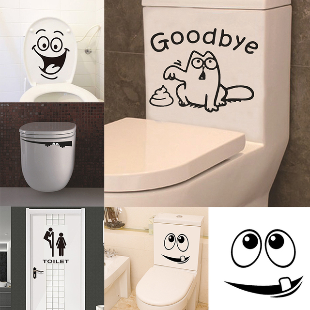 Kreatywne, wodoodporne naklejki toaletowe Cartoon Wall Art do dekoracji łazienki, sypialni i kuchni - śmieszne dekoracje do domu - Wianko - 2