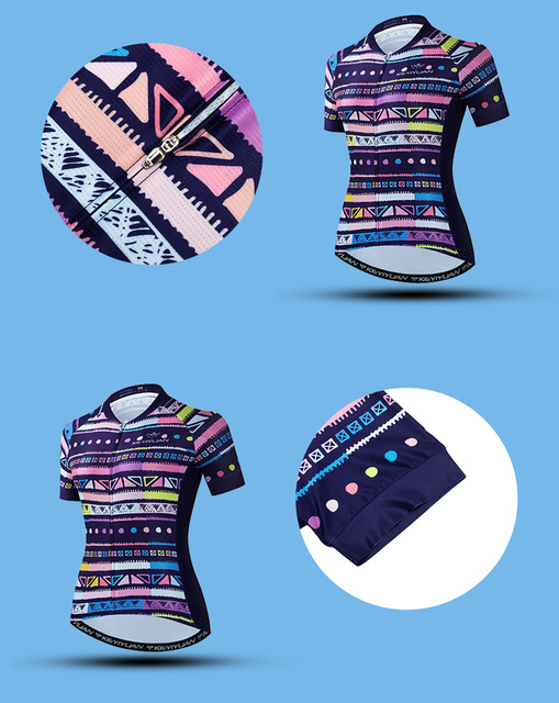 Nowa letnia damska koszulka kolarska z krótkim rękawem - Mtb koszula rowerowa Maillot Ciclismo Mujer Verano - Wianko - 12