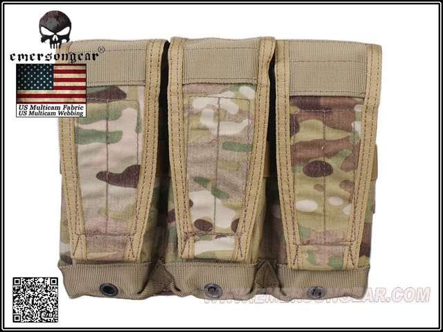 Etui bojowe EMERSON modułowe na trzy magazynki CP Style Flap, Multicam czarny Coyote ATFG, MAG EM6365 - Wianko - 1