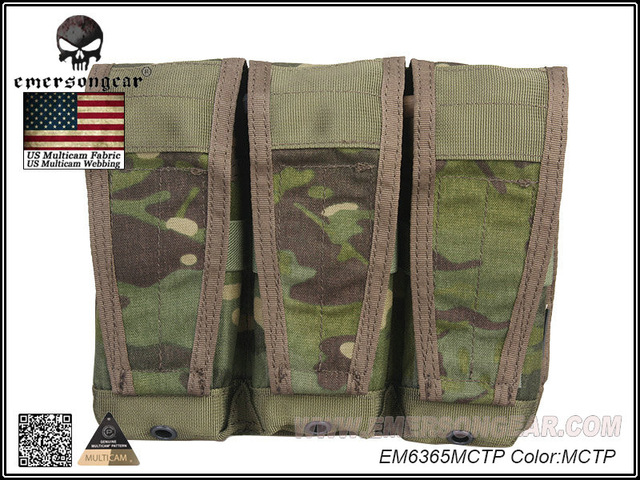Etui bojowe EMERSON modułowe na trzy magazynki CP Style Flap, Multicam czarny Coyote ATFG, MAG EM6365 - Wianko - 13