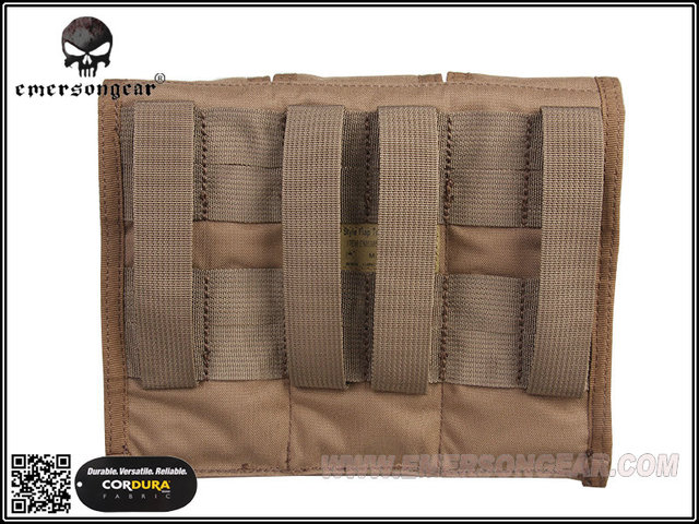 Etui bojowe EMERSON modułowe na trzy magazynki CP Style Flap, Multicam czarny Coyote ATFG, MAG EM6365 - Wianko - 6