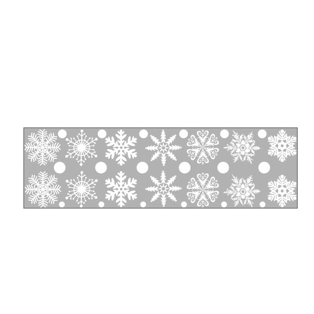 Naklejki ścienne świąteczne na boże narodzenie i nowy rok z motywem bałwana - Windows Snowflake - Wianko - 4