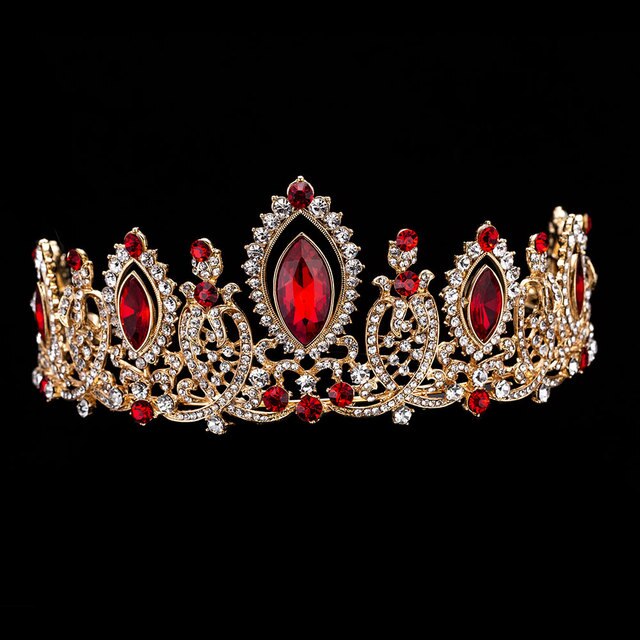 Luksusowy zestaw biżuterii KMVEXO - tiara z koralikami, kolczyki, naszyjnik - Wianko - 10