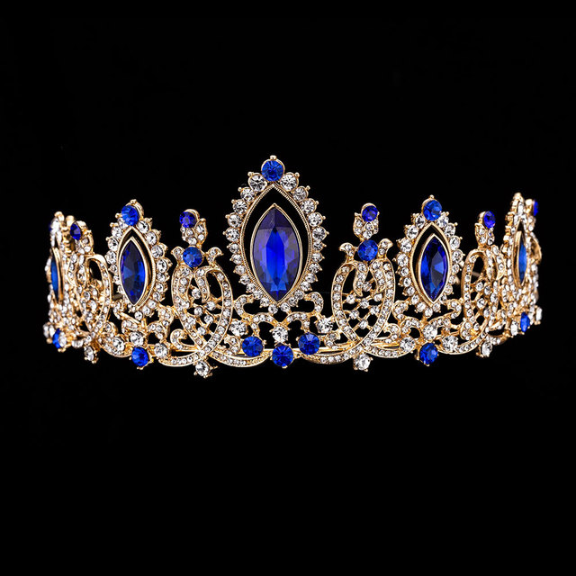Luksusowy zestaw biżuterii KMVEXO - tiara z koralikami, kolczyki, naszyjnik - Wianko - 9