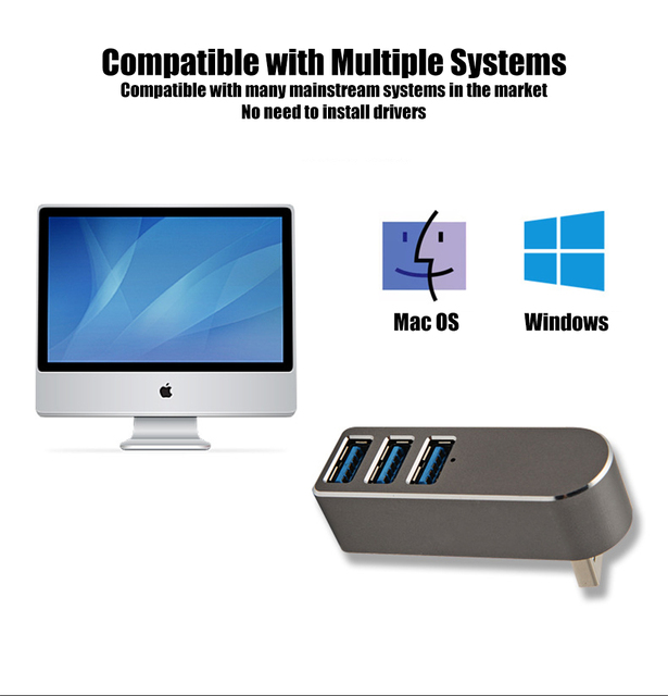 HUB USB 3.0 3 Porty Splitter Adapter Lenovo Xiaomi Macbook Pro 13 15 Air Pro przypadku PC - akcesoria komputerowe USB 2.0 3.0 - Wianko - 10