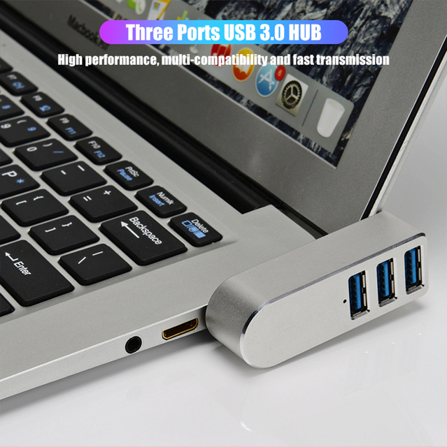 HUB USB 3.0 3 Porty Splitter Adapter Lenovo Xiaomi Macbook Pro 13 15 Air Pro przypadku PC - akcesoria komputerowe USB 2.0 3.0 - Wianko - 1